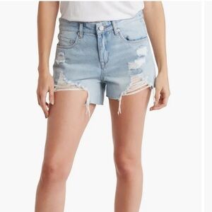 BLANKNYC High Waist Distressed Denim Shorts, size 30 NWT